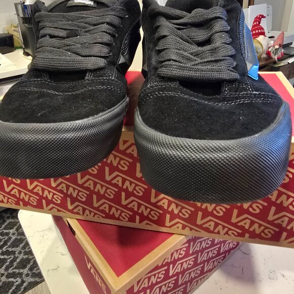 Vans Knu Skool Shoe Lifestyle Retro Chunky Suede Black/Black VN0009QCBKA Mens 10 - Picture 5 of 14